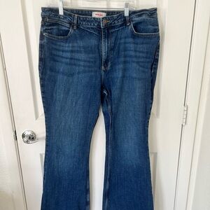 Wrangler Women's Flare Jeans - Dark Blue